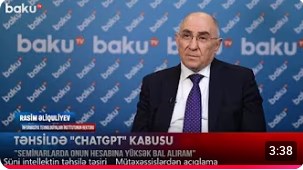 Akademik Rasim Əliquliyev Baku TV-nin  qonağı olub, Elm və Təhsil Nazirliyi, Elm ve Tehsil Nazirliyi, Azərbaycan Respublikası Elm və Təhsil Nazirliyi, Azerbaycan Respublikasi Elm ve Tehsil Nazirliyi, Elm və Ali Təhsil üzrə Dövlət Agentliyi, Elm və Ali Təhsil, AMEA, Azərbaycan Milli Elmlər Akademiyası, Elmler Akademiyasi, İnformasiya Texnologiyaları İnstitutu, İnformasiya Texnologiyaları, AMEA ITI, AMEA İTİ, İTİ, ITI, ikt.az, ict.az, ict, ikt, www.ict.az, www.ikt.az, Rasim Aliguliyev, Rasim Əliquliyev, RM Əliquliyev, Əliquliyev Rasim, Academician Rasim Aliguliyev